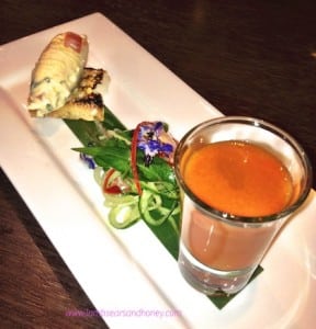 Red Salt Restaurant, Crowne Plaza Adelaide crab creme fraiche & vodka shot
