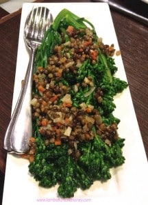 Redsalt Restaurant, Crowne Plaza Hotel Adelaide, broccolini with lentils