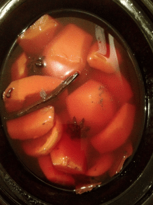 slow-cooked quinces