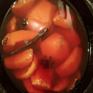 slow-cooked quinces