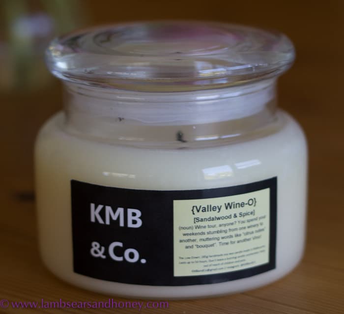 In my kitchen - KMB & Co scented candles.
