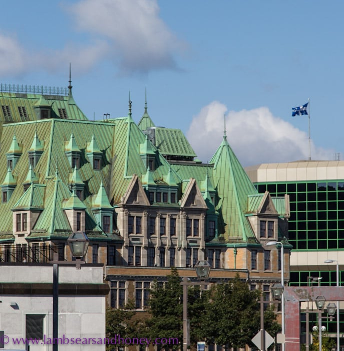 Very French - roof profile in Quebec City.