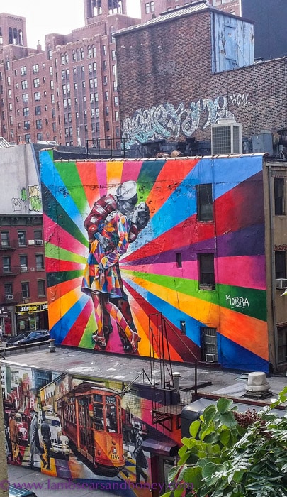 Local graffiti, High Line Park, New York City