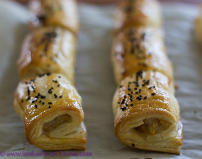chicken and thyme sausage rolls