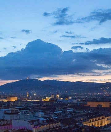 Turin skyline at dawn