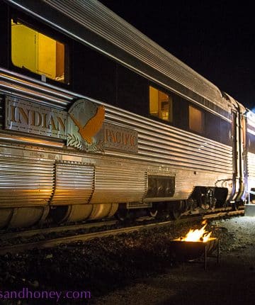 dinner under the stars, Rawlinna Indian Pacific