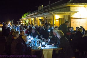 Indian Pacific dinner in the desert