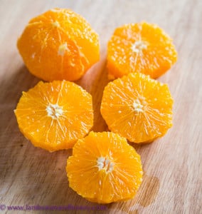 Poached Oranges peeled