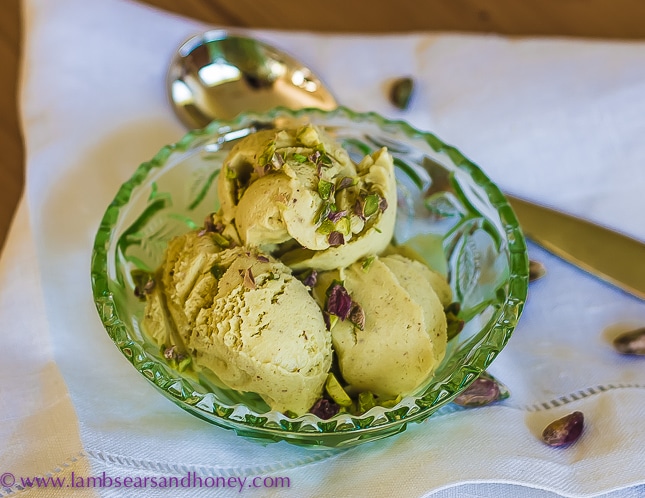 home made pistachio ice cream