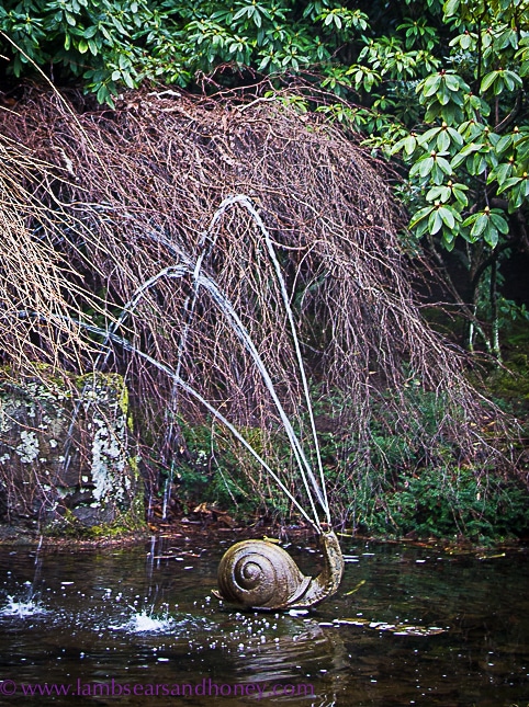 butchart gardens on vancouver island snail fountain