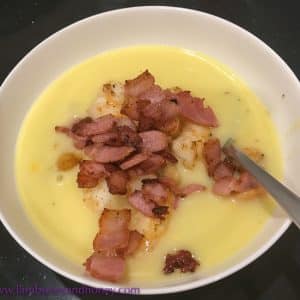 Home made - Sweet Corn Chowder with Scallops and Bacon