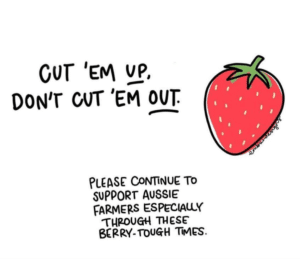 cut them up, don't cut them out - strawberries