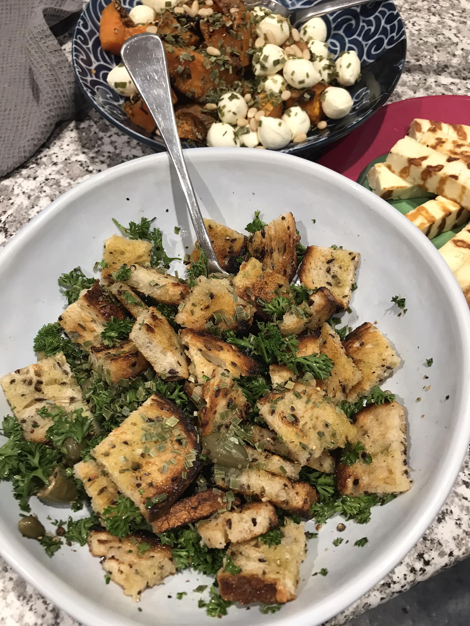 parsley and bread salad