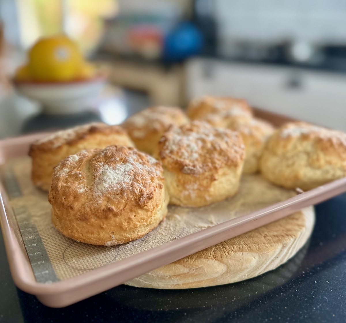 Scones on a tray
